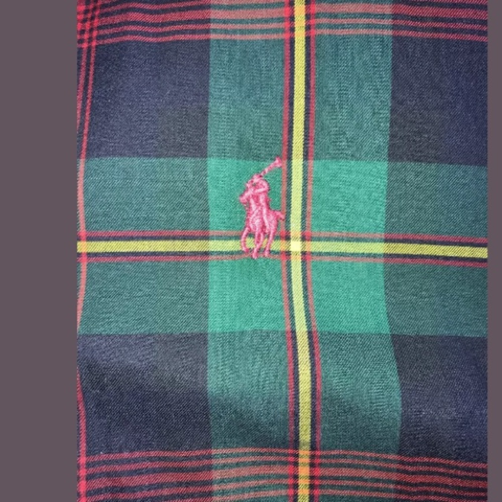 Ralph Lauren Mens Green Plaid Shirt XL Button Down - Picture 2 of 7